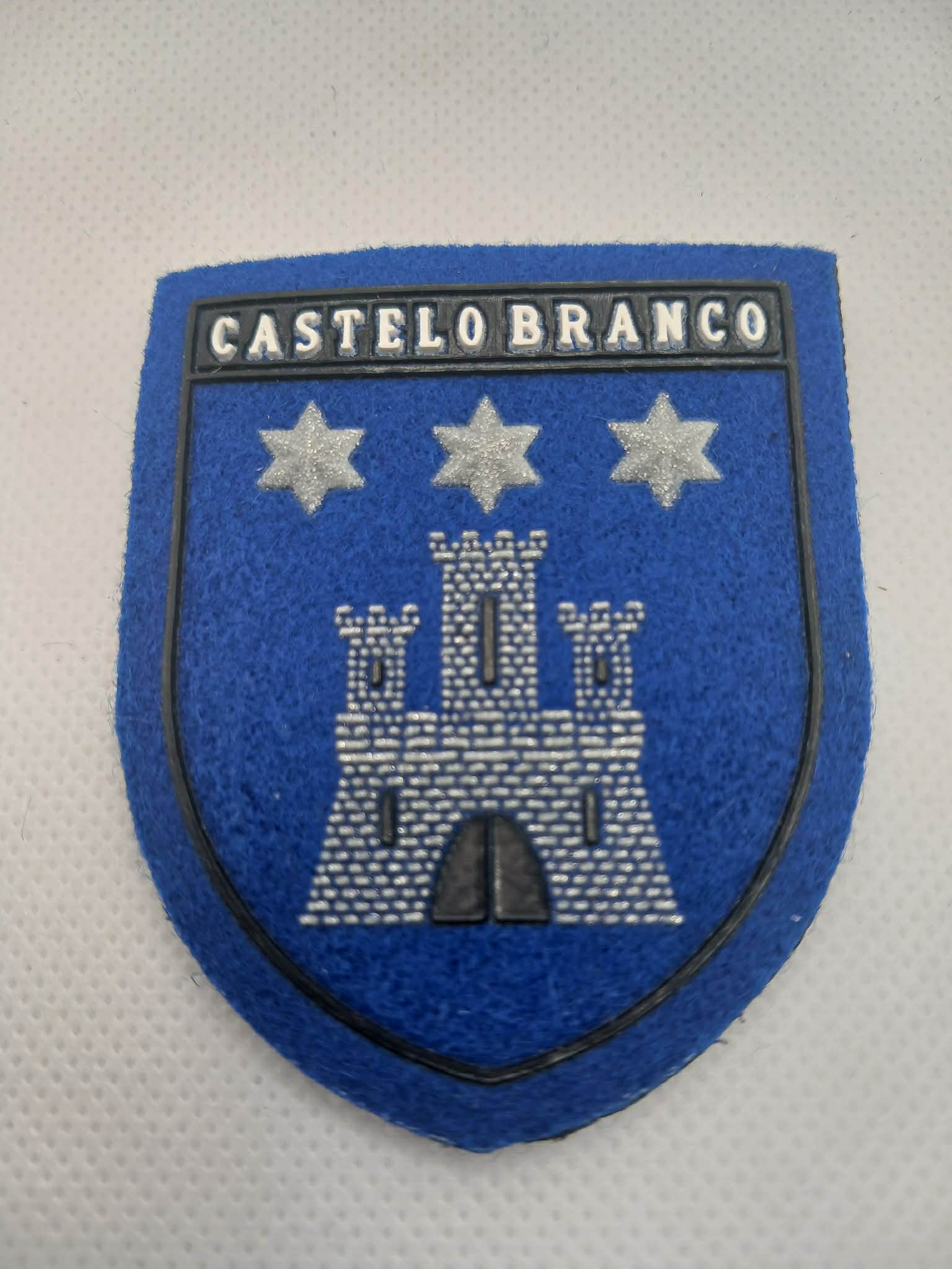 Patch/emblema em PVC Pequeno Castelo Branco